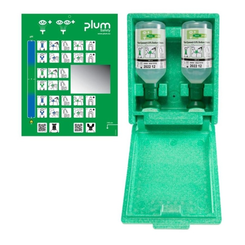 Armario estanco 4650 plum 2 botellas lavaojos de 500ml