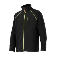 chaqueta softshell velilla 206001 en negro/amarillo fluor