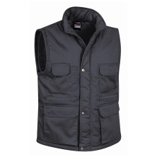 chaleco valento reporter en gris carbon