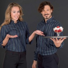 camisa m/l garys 266700 en raya azulina