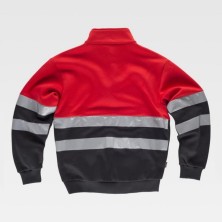 sudadera workteam c9033 en rojo/negro