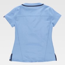 casaca mujer workteam b6952 en celeste/marino