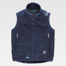 chaleco softshell workteam future wf2880 en marino/azafata