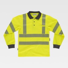 polo a.v. workteam c3883 en naranja/gris oscuro