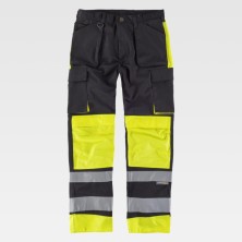 pantalón workteam c2914 en negro/rojo