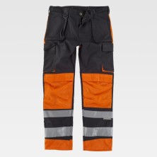pantalón workteam c2914 en negro/rojo