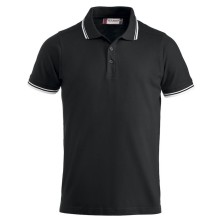 polo clique amarillo 028219 en negro/blanco