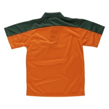 polo workteam c2805 en verde oscuro/naranja