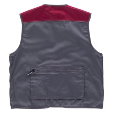 chaleco workteam wf1854 en gris/granate