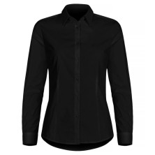 camisa m/l mujer clique stretch 027961 en negro