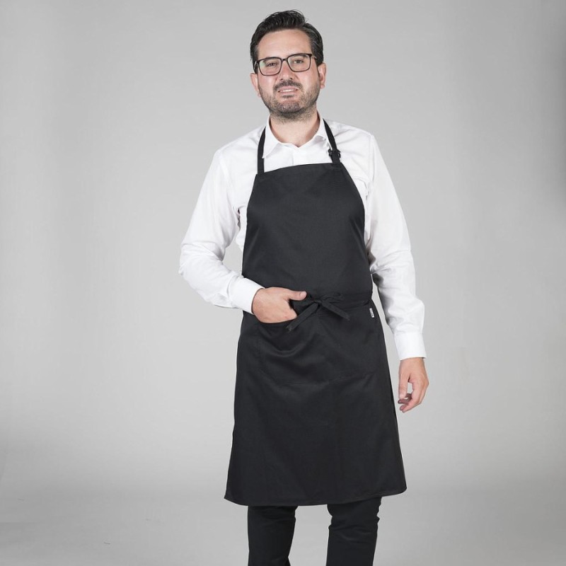 Delantal garys con peto y bolsillo 116100