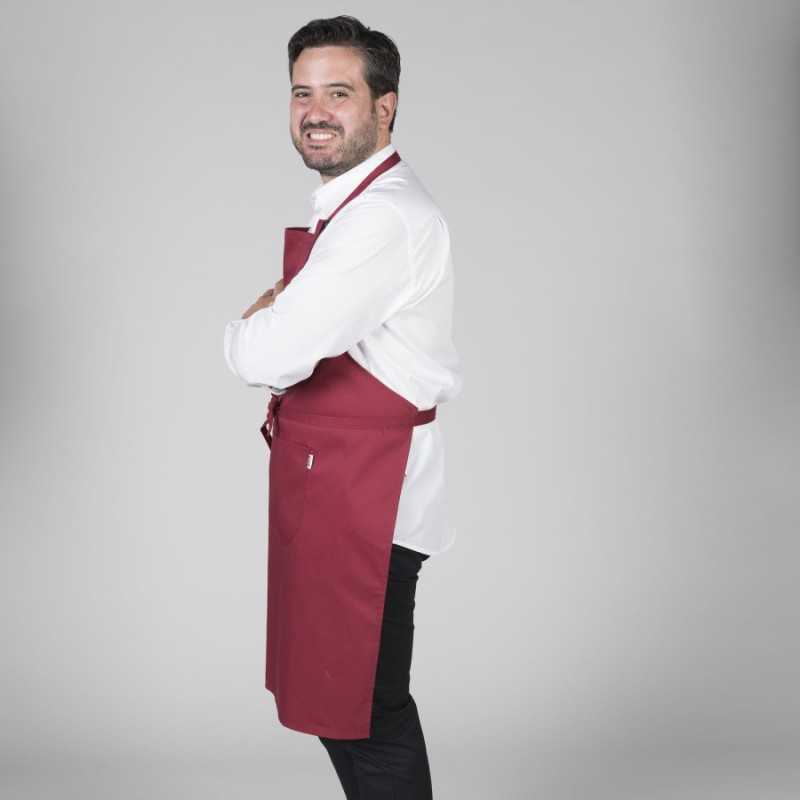 Delantal garys con peto y bolsillo 116100