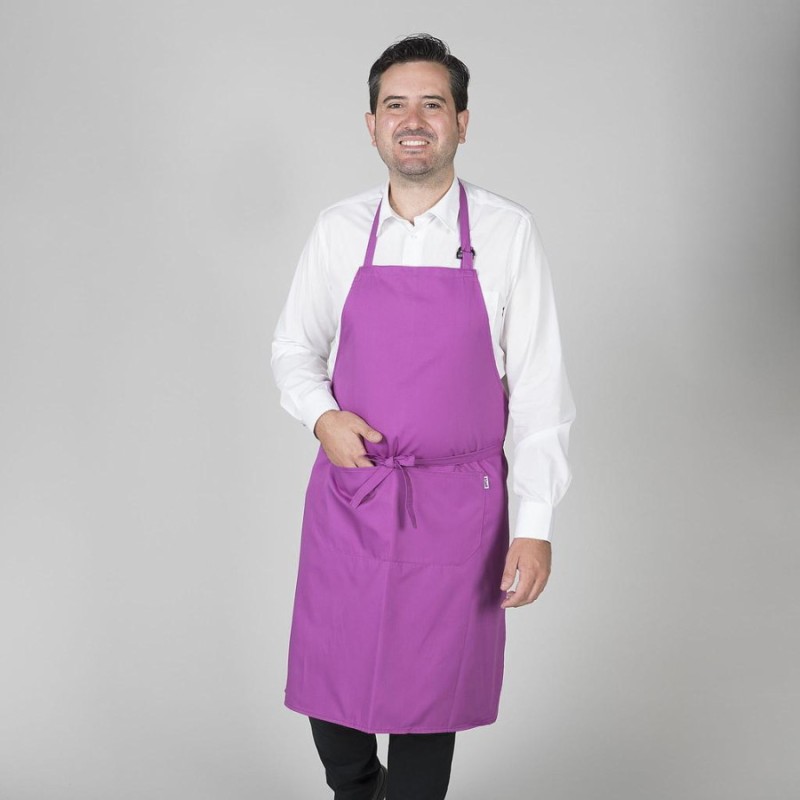 Delantal garys con peto y bolsillo 116100