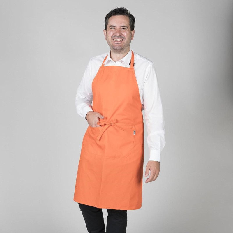 Delantal garys con peto y bolsillo 116100