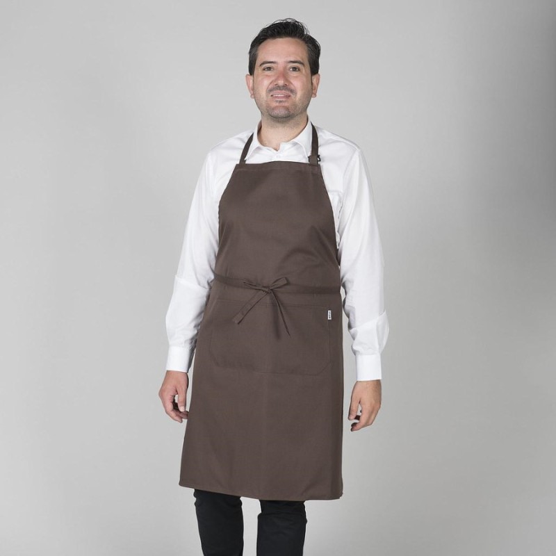 Delantal garys con peto y bolsillo 116100