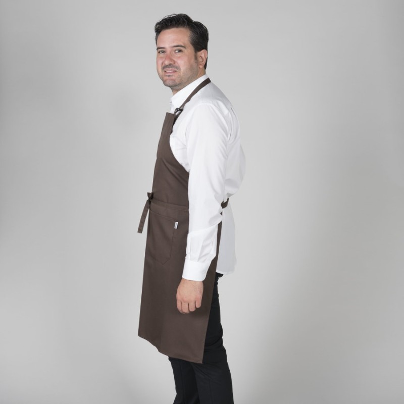 Delantal garys con peto y bolsillo 116100