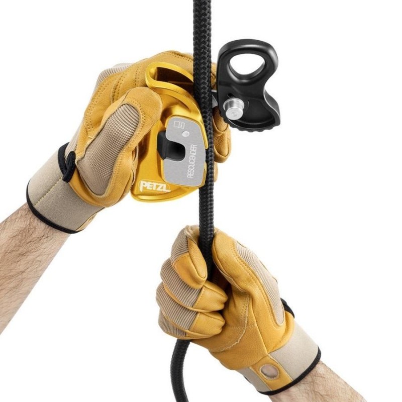 Bloqueador de leva ranurada petzl rescucender