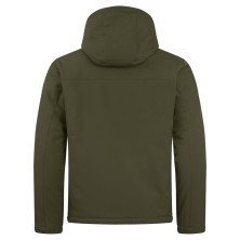 chaqueta softshell clique 020952 en verde niebla
