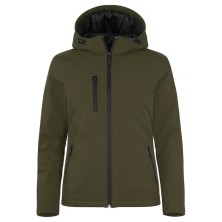 chaqueta softshell mujer clique 020953 en verde niebla