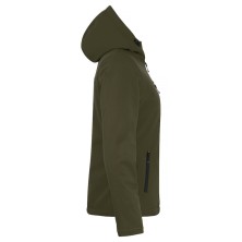 chaqueta softshell mujer clique 020953 en verde niebla