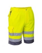 Pantalones cortos de alta visibilidad seguros