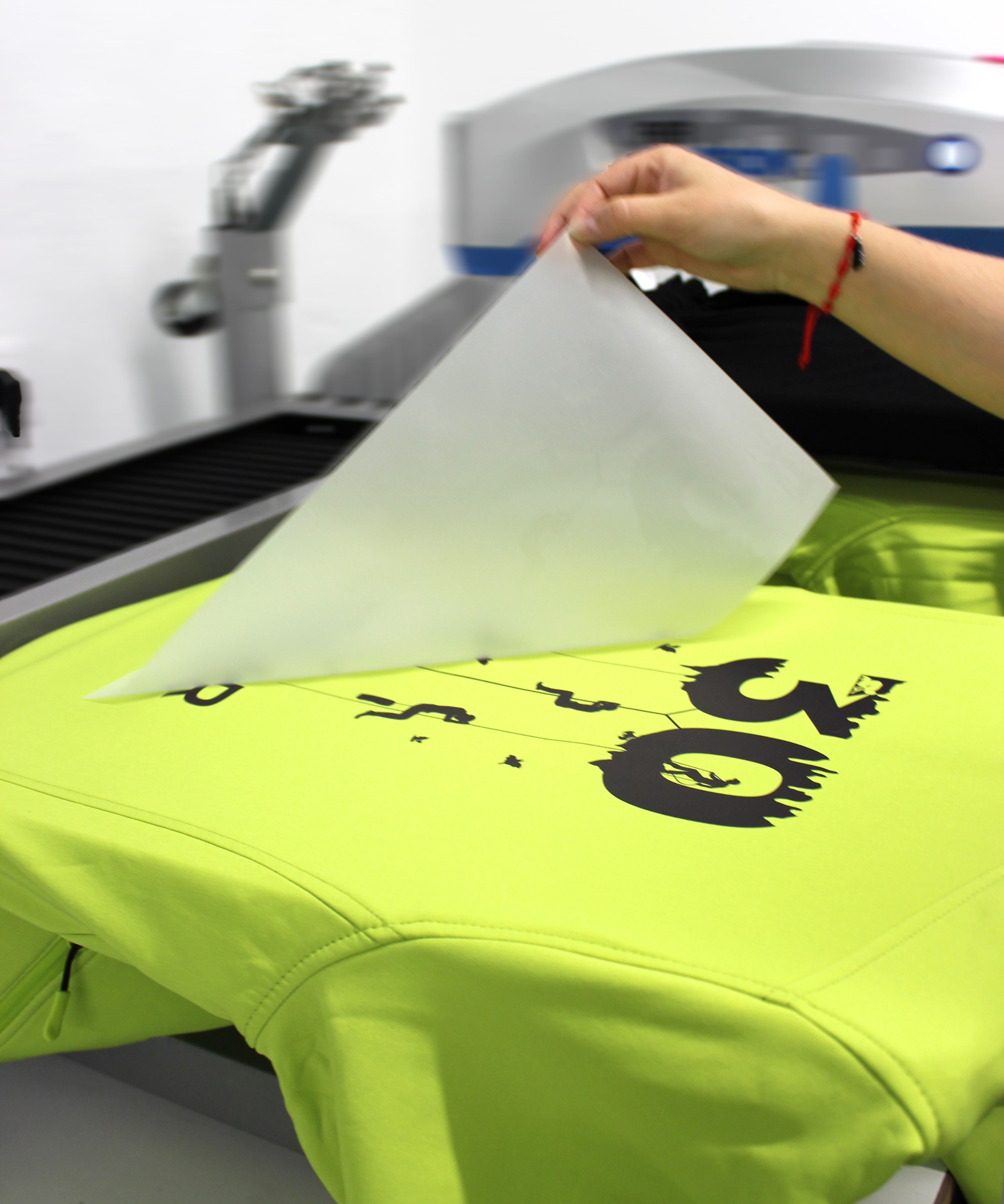 Técnica de transfer en camiseta