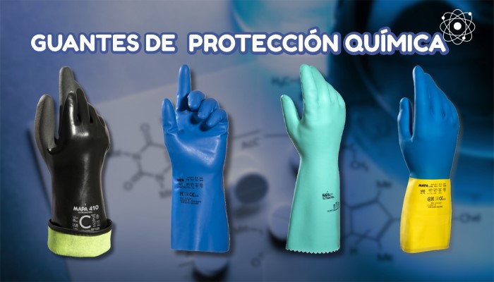 Diferentes guantes de protección química