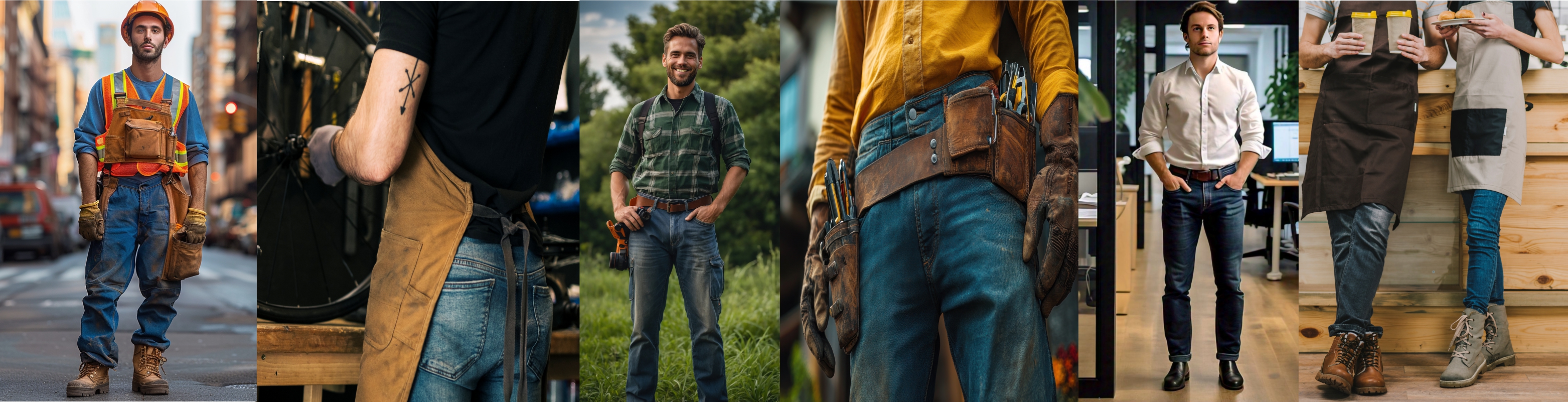 Pantalones vaqueros para diversas profesiones