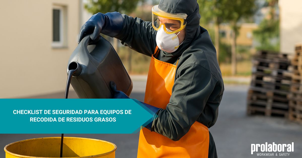 Checklist de seguridad para equipos de recogida de residuos grasos