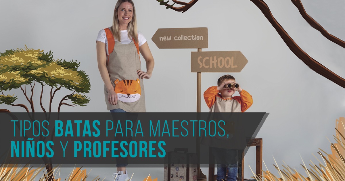 Tipos de batas de maestra, educadores y profesionales de la educación