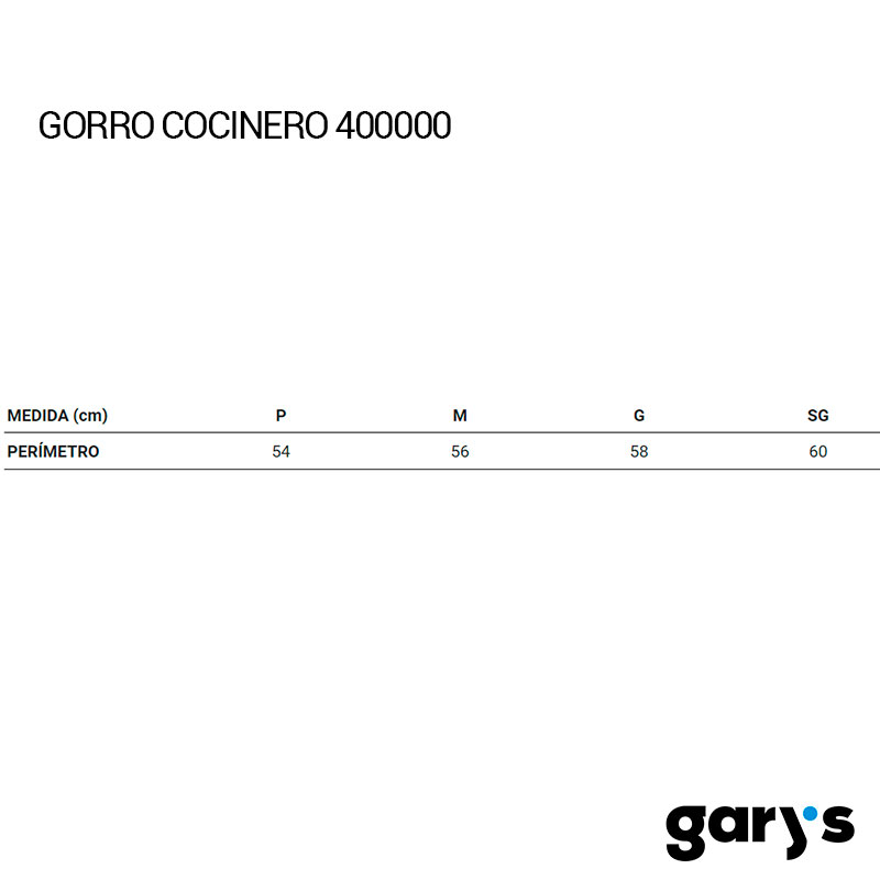GORRO CHEF GARYS 448400